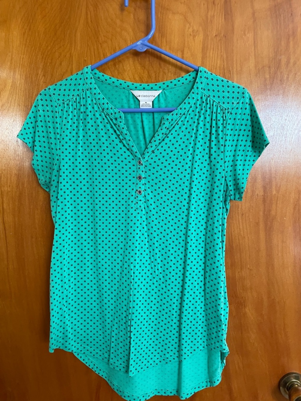 Green and blue t shirt